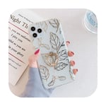 Surprise S Electroplated Leaf Glitter Phone Case For Iphone 11 Pro Max Xr Xs Max 7 8 6 6S Plus X Matte Soft Imd Stand Back Cover-Stand A-For Iphone 6Plus 6Sp