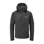 Rab Downpour Eco Mens Waterproof Jacket - Black Small Male