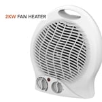 2 in 1 Fan Heater 2KW 2000W Small Portable Electric Hot Warm Air Upright