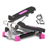 Metdek Mini-Stepper with LED Display Training Ropes Multi-functional Treadmill for Home Lose Weight Fitness Equipment Exercise Machines (Pink)