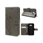 Butterfly läder Samsung Galaxy A5 (2017) fodral - Silver/Grå Silvergrå
