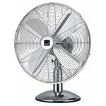 3 Speed 12" Oscillating Retro Metal Chrome Desk Fan Cooling Air Home Office
