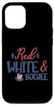 iPhone 15 Pro Red White And Boujee Red White Blue USA 4th of July Merica R Case