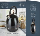 Kitchen Perfected Quiet Rapid Boil Domed Kettle Removable Filter 3000W 1.7L Gift