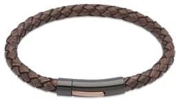 Unique & Co B320ADB/21CM Dark Brown Leather | Steel Clasp | Jewellery