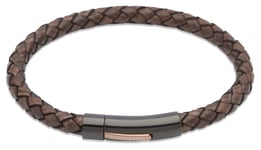 Unique & Co B320ADB/21CM Dark Brown Leather | Steel Clasp | Jewellery