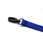 Halshand för ID-hållare, med plastkrok, Blå färg, Förpackning 100 st