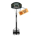 HUDORA Pied de Basket Playoff 205 - Panier de Basket réglable en Hauteur pour Enfants & Adolescents - Panier de Basket Mobile d'extérieur - Panier de Basket sur Pied avec roulettes