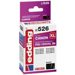 Edding Encre remplace Canon PGI-1500BK XL compatible noir EDD-526 18-526