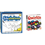 USAopoly | Telestrations | Hilarious Party Game | Ages 12+ | 4-8 Players | 30 Minutes Playing Time & Mindware | Qwirkle UK Edition (NEW) | Board Game | Ages 5+ | 2-4 Players | 45 Minutes Playing Time