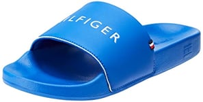 Hilfiger Women Feminine Seasonal Slide Sandal Flip-Flops, Blue (Ultra Blue), 4 UK