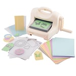 Vaessen Creative Cut Easy + A5 Grande machine de découpe et de gaufrage, kit de démarrage comprenant du carton coloré, des matrices de découpe et de gaufrage, des matrices pour travaux manuels et