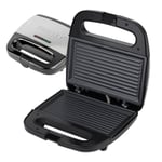 Geepas Panini Press Healthy Grill Non-Stick Powerful Toaster Sandwich Maker 750W