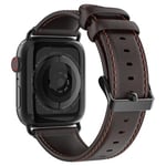 Dux Ducis Apple Watch Series Ultra/8/SE (2022)/7/SE/6/5/4/3/2/1 Lærrem - 49mm/45mm/44mm/42mm Kaffe