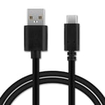 CELLONIC® USB Data Cable Compatible for Cambridge Melomania 1 plus, Melomania touch 3A Charging Cable for Headphones/Headsets 1,0m 480 MBit/s - USB 2.0Fast File Transfer PVC Black