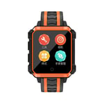 ZZJ 4G Smart Watch, Fashion 1.54Inch Color Screen IP68 Waterproof for Android Phone GPS SIM Smartwatch Heart Rate Monitoring,Orange