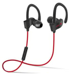 Écouteur Bluetooth 4.1 Oreillettes intra auriculaires avec Microphone pour iPhone Samsung iPad LG résistant à la transpiration Rouge