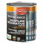 Peinture décorative antirouille RUSTOL DECO satin au RAL 0,75L multi supports OWATROL - RAL: 1015 Ivoire clair