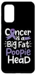 Galaxy S20 Cancer Awareness Ribbon Lavender Poopie Head Fighter Chemo Case