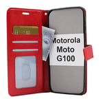 Crazy Horse Wallet Motorola Moto G100 (Röd)