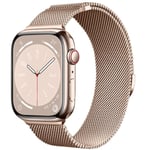 Milanese SE Metalliskt Magnetiskt Armband för Apple Watch Rem iwatch Serie 9 3 6 5 SE 7 8 Ultra 2 (Het Rea på Rabattpris) Rose gold 42mm/44mm/45mm/49mm