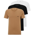 BOSS 3P Classic Cotton Solid T-Shirt Flerfärgad bomull Medium Herr