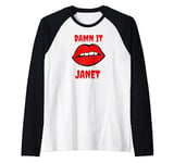 Lips Damn It Janet song from Rocky horror picture show . Raglan Baseball Tee