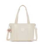 Kipling Small Tote Bag ASSENI S w Should Strap BEIGE PEARL SS2024 RRP £83