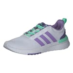 adidas Racer TR21 Sneaker, FTWR White/Violet Fusion/Pulse Mint, 33.5 EU