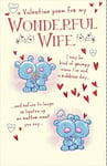 Cute Teddy Bear Valentine's Day Card Poem For Wife