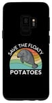 Coque pour Galaxy S9 Save The Floaty Potatoes Manatee Ocean Sea Chubby Retro Swim