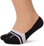 Puma Men's Heritage Footie 2P Unisex Sock, Black, 6-8 (Pack of 2)