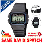 Original Casio Class Digital Watch with Resin Strap in Black -Water Splush F91