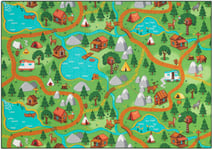 Bil barnmatta Wild Life 140 x 200 cm