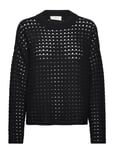 Crome Knit Top Tops Knitwear Jumpers Black NORR