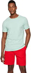 BOSS Mens Tokks Garment-Dyed Organic-Cotton T-Shirt with Logo Print Green