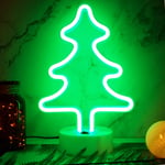 YIVIYAR Christmas Neon Light, LED Nightlight Christmas Decor USB Charging/Battery Christmas Tree Christmas Centerpieces for Dining Room Table Christmas Tree Decorations and Ornaments(Christmas Tree)