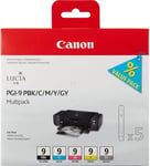 Canon PGI-9 Multi-Pack 5 Black /Cyan/Magenta/Yellow/Grey Inkjet Cartridges