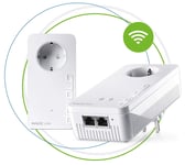 Devolo Magic 1 ¿ kit de démarrage Powerline WiFi (WiFi AC jusqu'à 1200 Mbps, 2 connexions LAN etherne, Prise Intégré, Mesh WiFi)