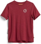 Fjällräven - S/F Wool T-shirt Women dam-T-shirt - Pomegranate Red-346 - XL