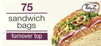 75 Sandwich Bags Turnover Top Food Storage School Kitchen Fridge Lunch Travel