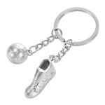TRXES Silver Football Boot and Ball Keyring WORLD CUP Football Charm Accessory