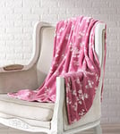Shabby Chic® - Throw Blanket, Super Soft & Plush Bedding, Vintage-Inspired Home Decor (Chloe Ditsy Rose)