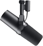 Shure SM7B Vocal Dynamic Microphone Broadcast, Podcast & Recording, XLR Studio Mic Music & Speech, Wide-Range Frequency, Warm & Smooth Sound, Rugged Construction, Detachable Windscreen - Black