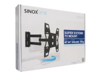 Sinox One - Beslag - fuldbevægelses justerbar arm - for LCD display - sort - skærmstørrelse: 40-84 - vægmonterbar