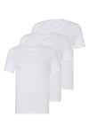 BOSS Mens TShirtVN 3P Classic Three-Pack of V-Neck T-Shirts in Cotton Jersey White