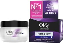 Olay Anti-Wrinkle Firm and Lift Anti-Ageing Night Moisturiser 50Ml