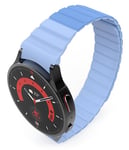 System-S Bracelet 20mm en Silicone Magnétique pour Samsung Galaxy Watch 5 4 Bleu, bleu, Eine Grösse
