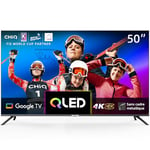 CHIQ 50 Pouces 4K QLED Smart TV, UHD Wide Color Gamut avec HDR, télécommande à Commande vocale, Chromecast intégré, Dolby Audio, DBX-TV, Bluetooth 5.0, Wi-FI Double Bande, U50QM8E Modèle 2023