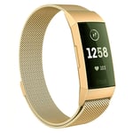 Fitbit Charge 3 Milanese Loop Strap Gold